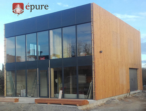 Bâtiment tertiaire en ossature bois douglas EPURE