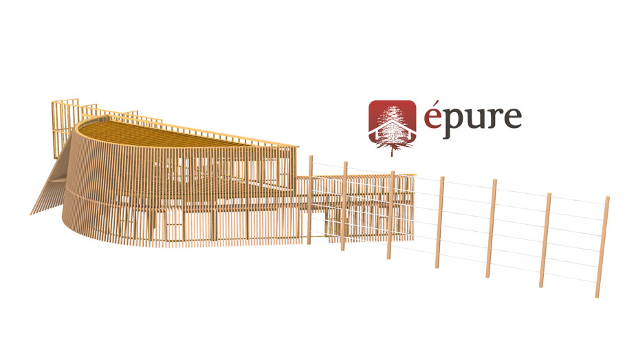 bâtiment tertiaire ossature bois douglas EPURE