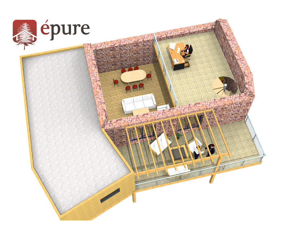 conception 3D extension ossature bois agen d'aveyron epure construction bois