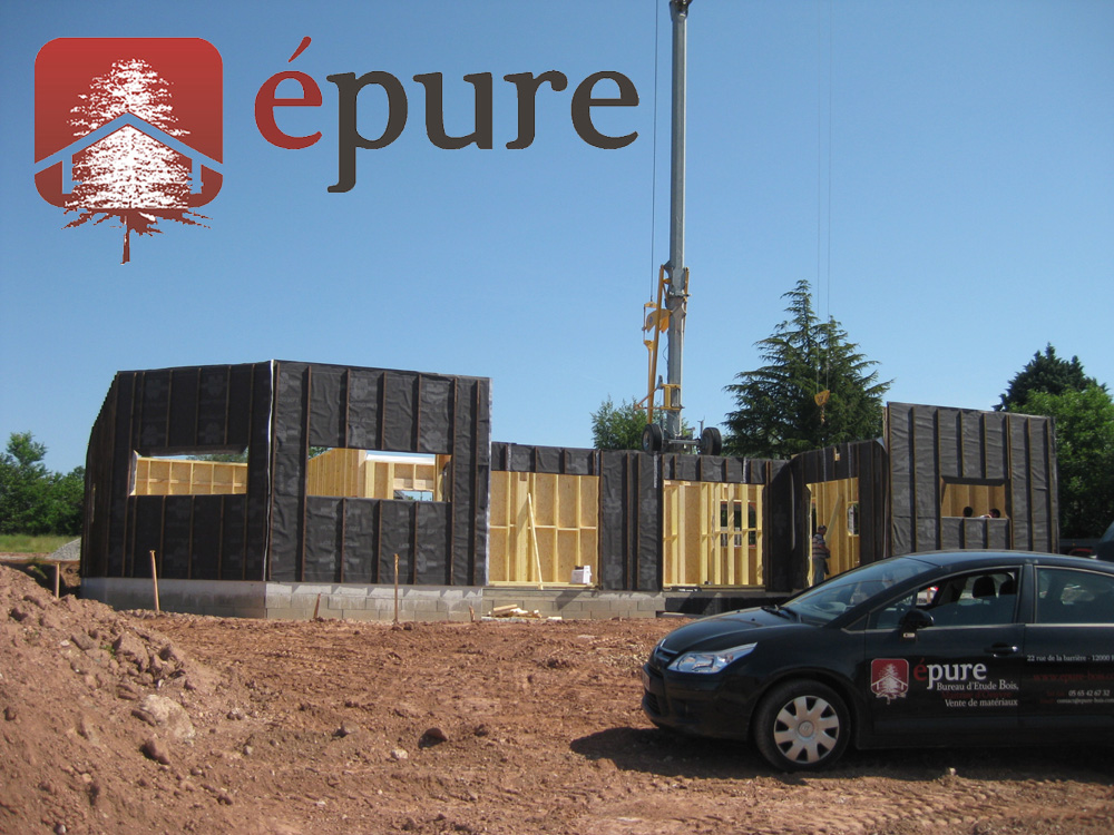 maison ossature bois à Luc épure construction bois