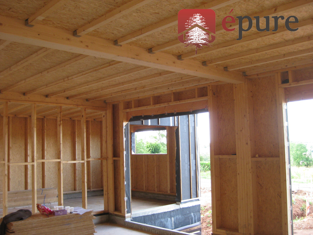 maison ossature bois à Luc épure construction bois