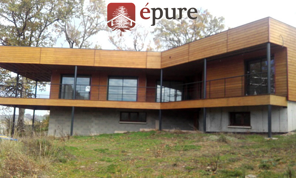 maison ossature bois à Rignac épure construction bois