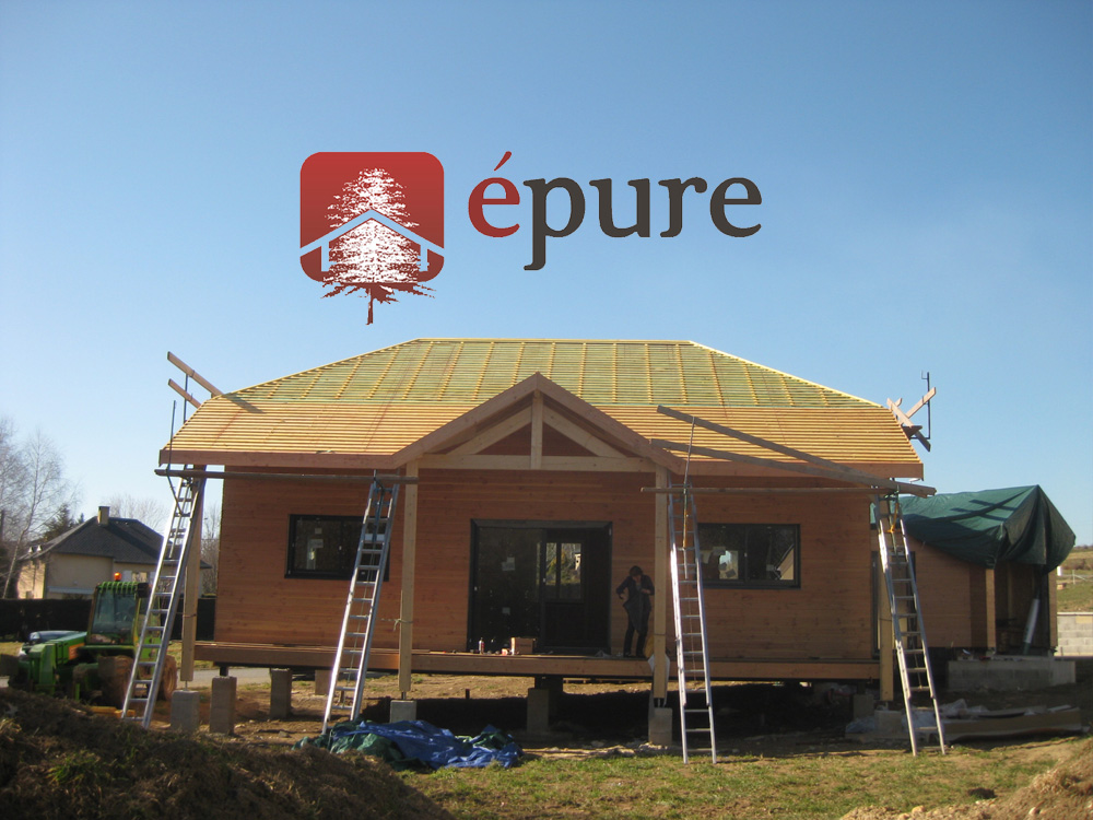 maison ossature bois à Salmiech épure construction bois