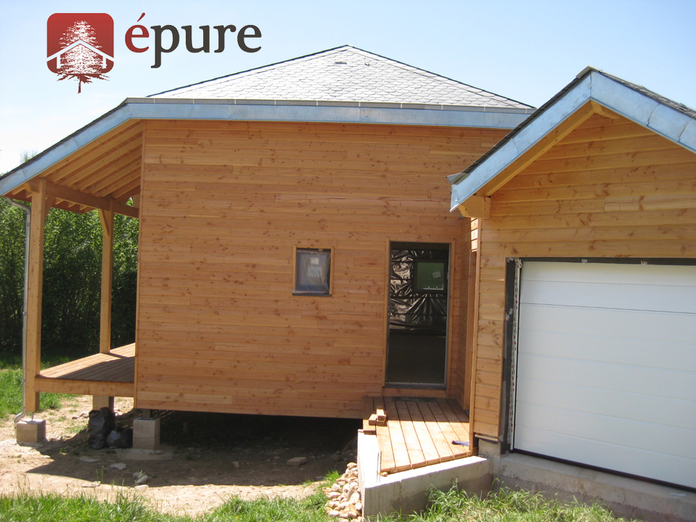 maison ossature bois à Salmiech épure construction bois