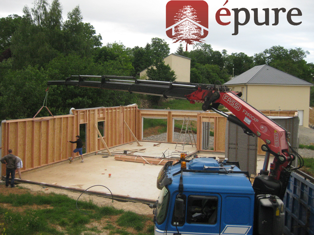 maison ossature bois douglas a concoures epure construction bois