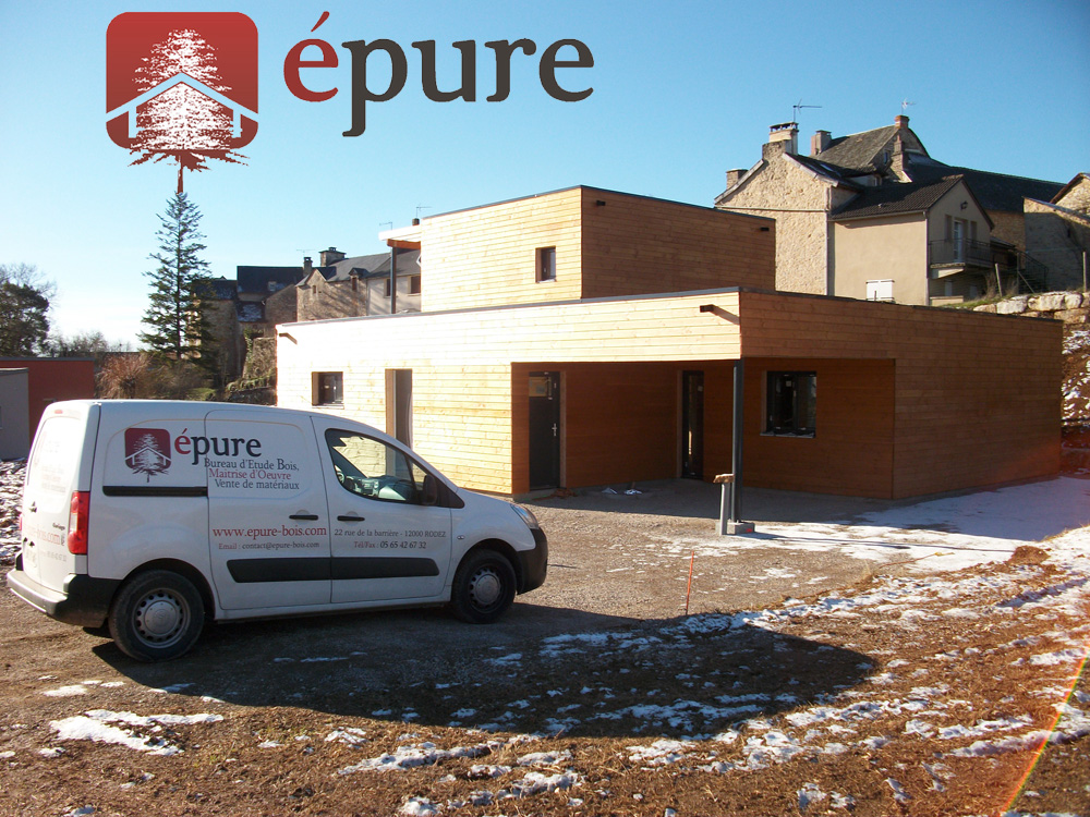 maison ossature bois à concoures épure construction bois