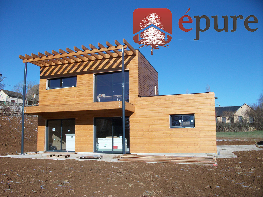 maison ossature bois à concoures épure construction bois