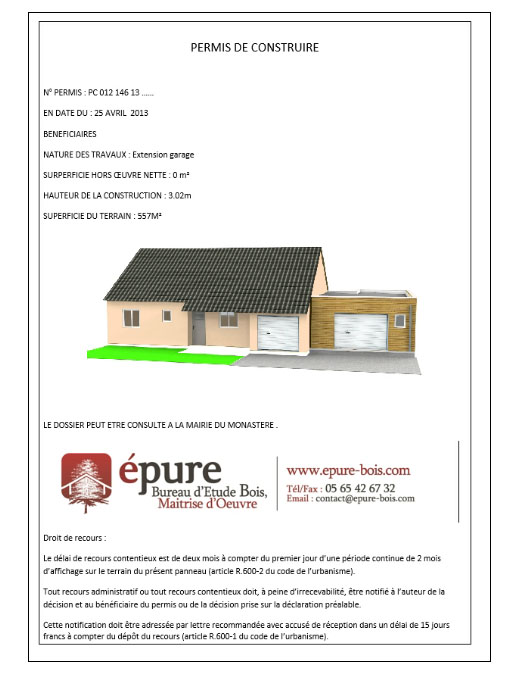 panneau PC extension ossature bois epure construction bois