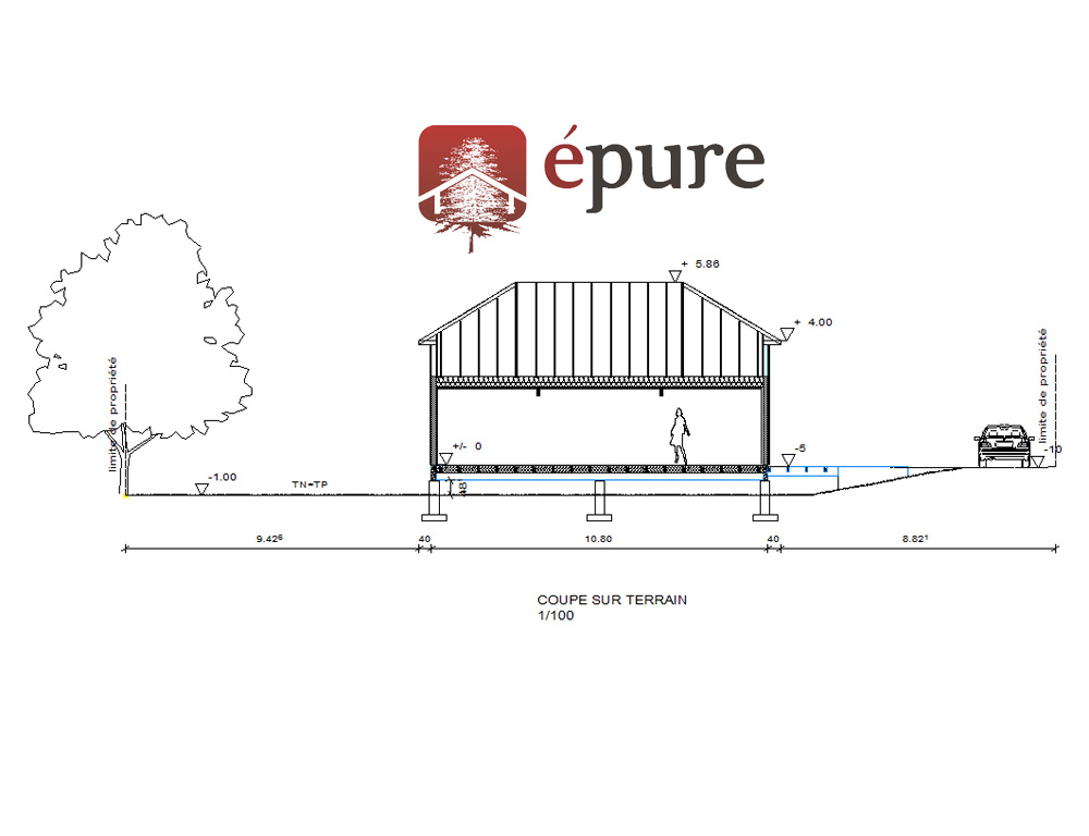 maison ossature bois à Salmiech épure construction bois