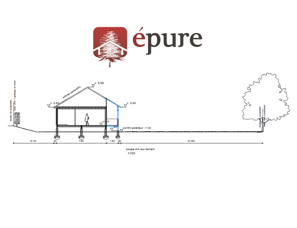 maison ossature bois à Salmiech épure construction bois
