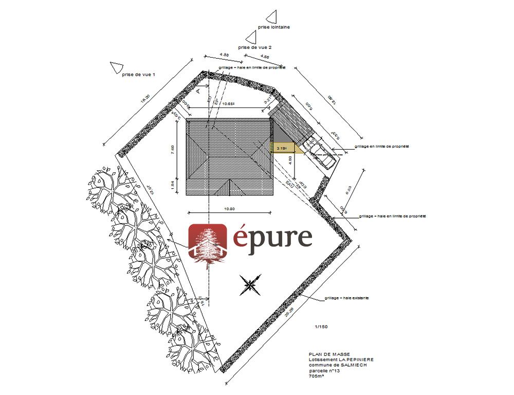 maison ossature bois à Salmiech épure construction bois