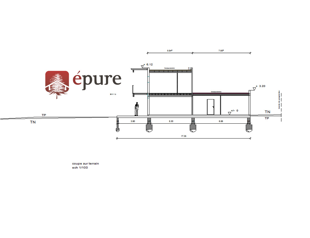 maison ossature bois à concoures épure construction bois