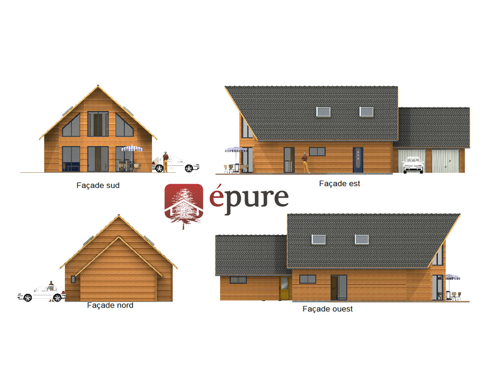 maison bois La Primaube epure construction bois