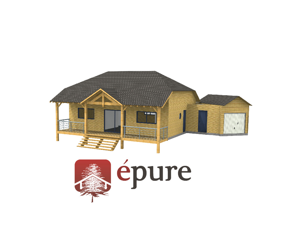 maison ossature bois à Salmiech épure construction bois