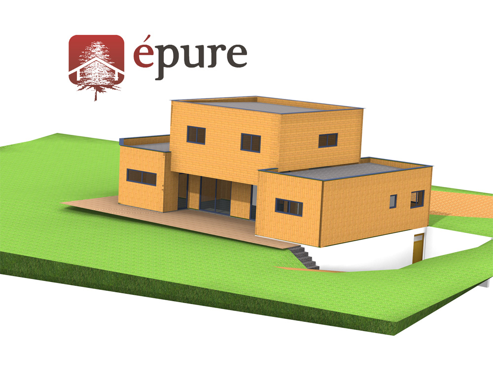 maison ossature bois à Luc épure construction bois