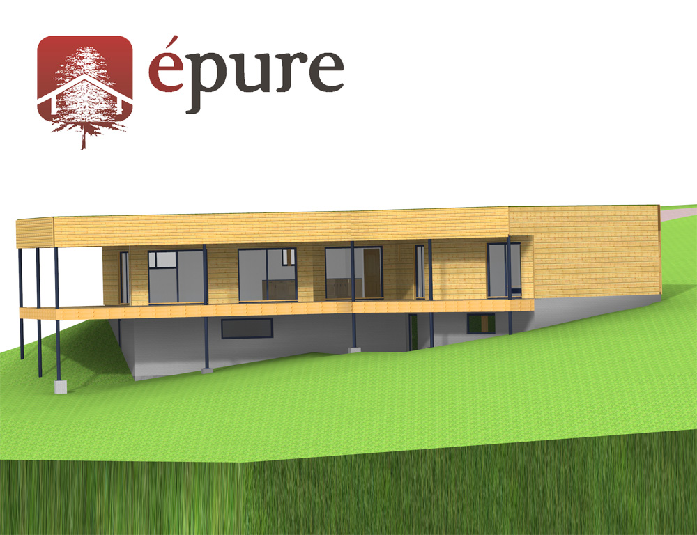 maison ossature bois à Rignac épure construction bois