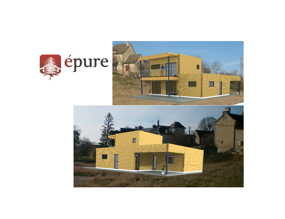 maison ossature bois à concoures épure construction bois